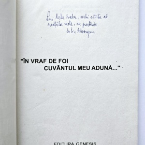 Sabin Ghergariu - In vraf de foi cuvantul meu aduna... (cu autograf)
