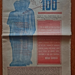 Supliment al ziarului Clopotul, Botosani, 15 iunie 1989 - Mihai Eminescu 100