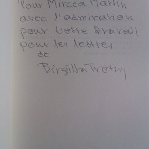 Birgitta Trotzig - Double vies (editie in limba franceza, cu autograf)