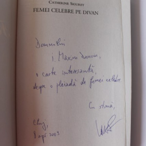 Catherine Siguret - Femei celebre pe divan (cu autograful traducatorului, Laszo Alexandru) - Img 2