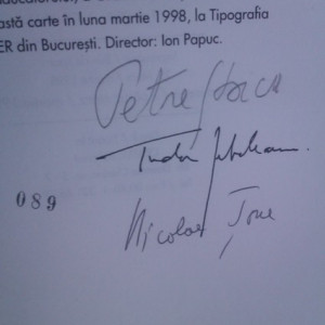 Georg Trakl - Sebastian in vis / Sebastian im Traum (editie bilingva, romano-germana, cu autograful traducatorului - Petre Stoica, al ilustratorului - Tudor Jebeleanu si al ingrijitorului editiei - Nicolae Tzone)