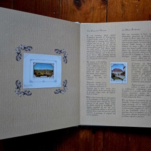 Romania through stamps. The Senses in painting / Roumanie par des timbres. Les Sens en peinture (editie hardcover, bibliofila, bilingva) - Img 3