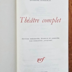 Eugene Ionesco - Theatre complet (editie hardcover) - Img 2