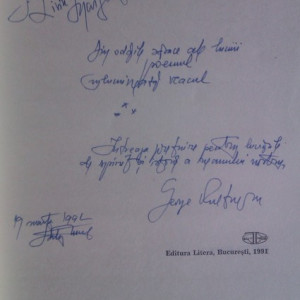 George Vulturescu - Poeme din Ev-mediul odaii (cu autograf)