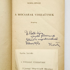 Korda Istvan - A mocsarak visszautnek (cu autograf) - Img 2