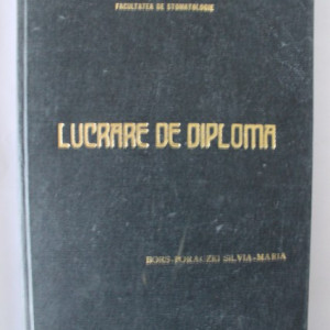 Lucrare de diploma in stomatologie - unicat