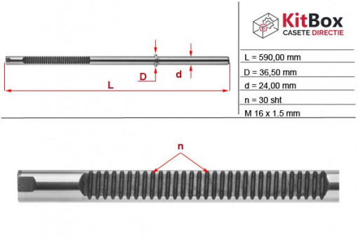 Ax cremalier, Skoda Fabia 2000-2007, VW Polo 2004-2009, Koyo-SMI, G-00039M, HV0022, HVZ0022, SK203C, ASV-17, R03