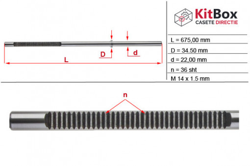 Ax cremalier, Ford Fiesta, V -JH, JD, 2001-2009, Fusion, 2002-2009, Mazda 2, DY, 2003-2009, R06