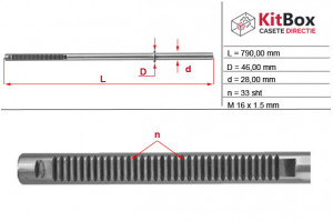 Ax cremalier, Volkswagen T5 Transporter 7H, Multivan 2003-2009 ZF, G-00048M, HVZ0048, VW214C, ASV-04, R01