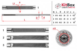 Ax cremalier Dis. 8 pini, Audi Q7 4L 2006-, Porsche Cayenne 955, 2002- VW Touareg 7LA, 7L6, 7L7-, ZF, G-00093, HV0060 VW215C, ASA-04, R02
