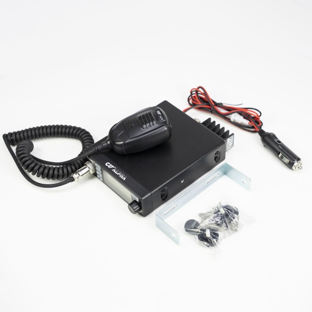 Station de radio CB CRT ALPHA N 4W AM/FM 12V/24V ASQ Scan écran couleur