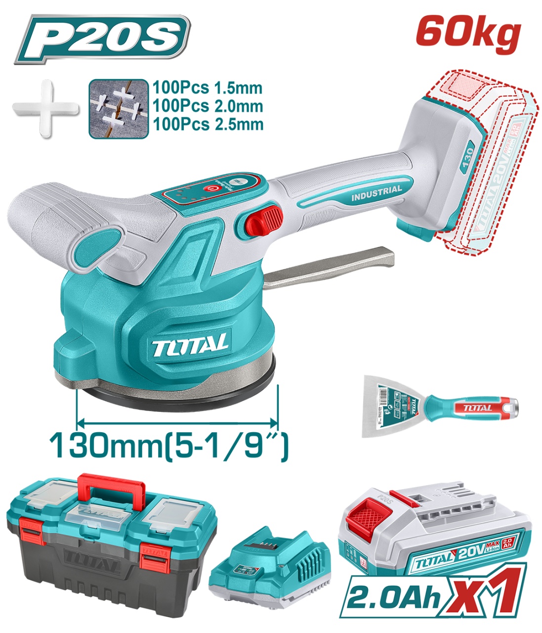 たく VELL TOTAL - VIBRATOR CU VENTUZA PENTRU PLACI CERAMICE 20V (INCLUDE