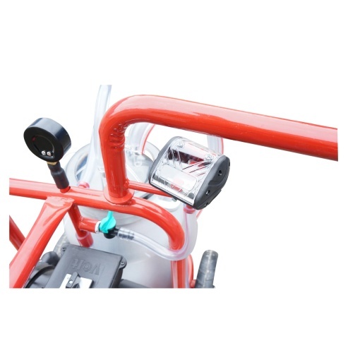 Aparat de muls vaci cu grup colector 160cc, sasiu vopsit electrostatic, bidon aluminiu 30L, 1 post Breckner Germany - Img 10