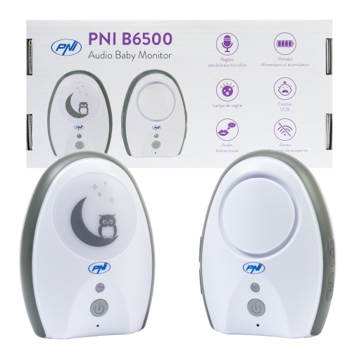 Audio Baby Monitor PNI B6500 wireless, intercom, cu lampa de noapte, functie Vox si Pager, sensibilitate microfon reglabila - Img 9