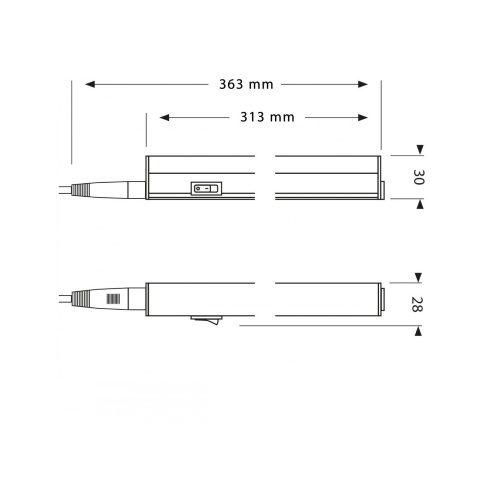 Banda led pentru bucatarie 31.3cm 4000K - Img 4