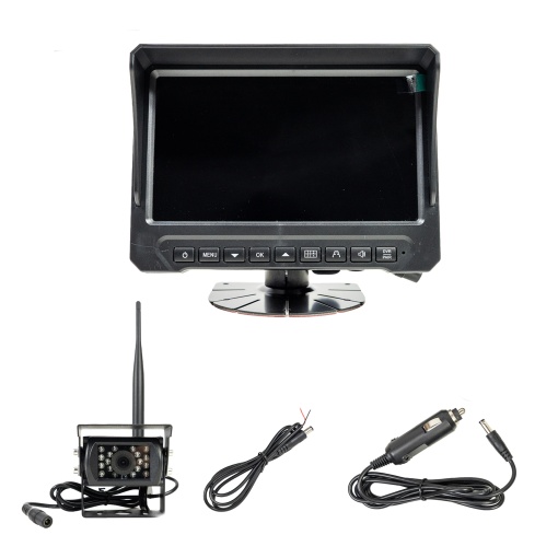 Camera de mers inapoi si monitor LCD wireless PNI TRK501 cu functie DVR, slot card micro SD, LED-uri IR, pentru camion - Img 7