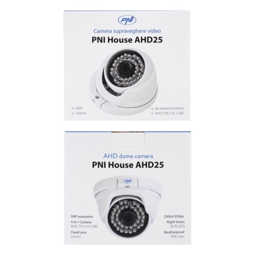Camera supraveghere video PNI House AHD25 5MP, dome, lentila 3.6mm, 36 LED-uri IR, de exterior sau interior, IP66 - Img 7