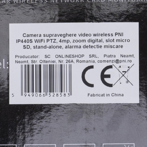 Camera supraveghere video wireless PNI IP440S WiFi PTZ, 4mp, zoom digital, slot micro SD, stand-alone, alarma detectie miscare - Img 7