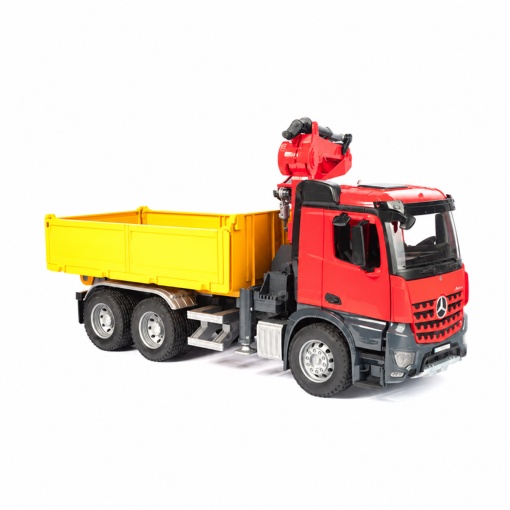 CAMION DE CONSTRUCTII CU MACARA MERCEDES BENZ AROCS SI 2 PALETI - BRUDER - Img 2