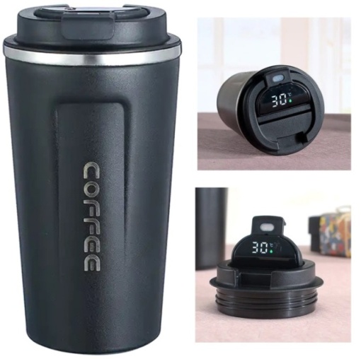 Cana termica 500ml cu termometru LCD