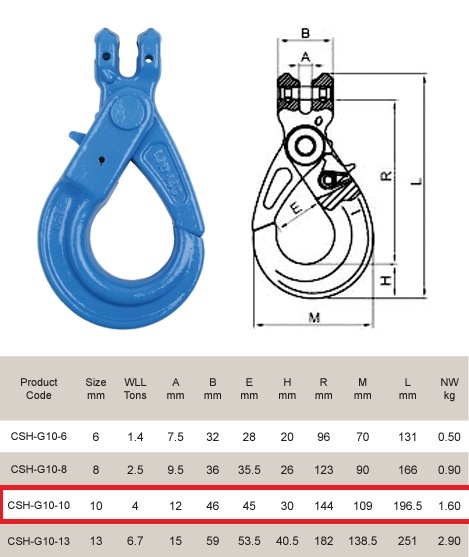 Carlig Clevis autoblocant 8 mm G100 - Img 2