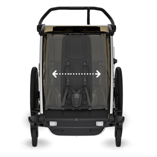 Carucior multisport double Thule Chariot Cross 2, Dark Slate - Img 6