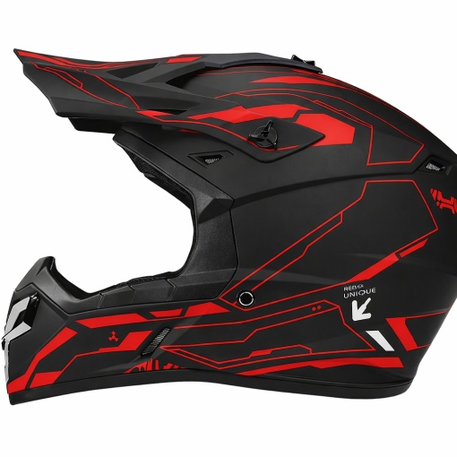 Casca ATV / Enduro SNON L (negru+rosu) - Img 3