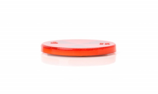 Catadioptru reflectorizant rotund rosu fi 61 mm - Img 3