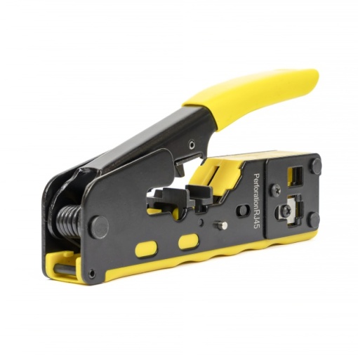 Cleste PNI SR7, pentru taiat-dezizolat cablu si sertizat mufe RJ12, RJ45 CAT5, CAT6, CAT7, galben - Img 8