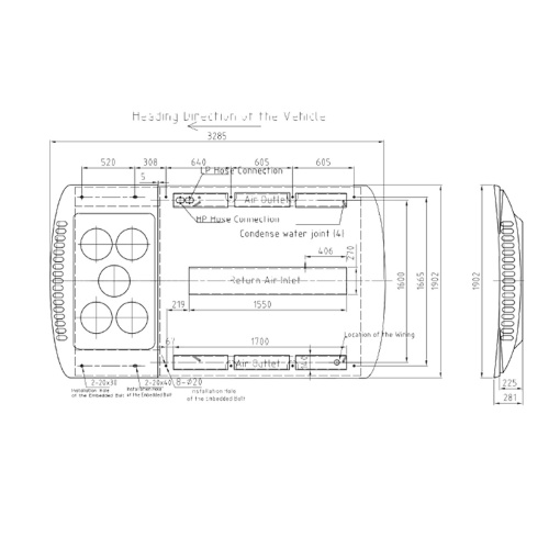 Clima stationara AC universala 40kW, 24V, 136.486 BTU, volum aer 1750 m3/h pentru autobuze 11-13m - Img 3