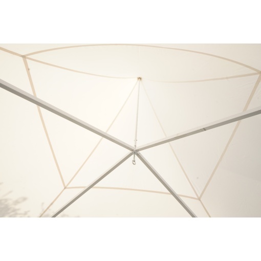 Cort evenimente pavilion tip pagoda 5x5m, alb impermeabil UV, acoperis PVC 750g/m2, cadru otel-aluminiu 48x48x2.5mm - Img 8