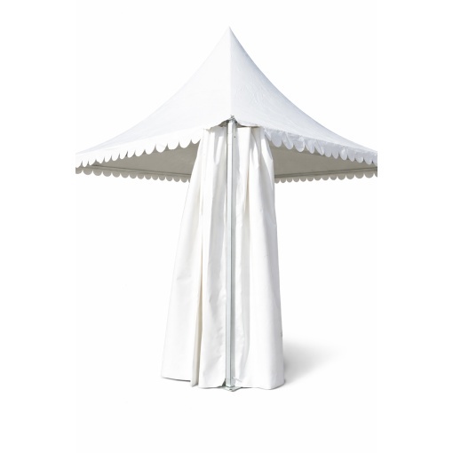 Cort evenimente pavilion tip pagoda 6x6m, alb impermeabil UV, acoperis PVC 950g/m2, cadru aluminiu 64x64x3mm - Img 12
