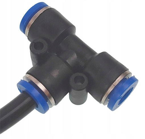 Cupla rapida pentru pistol de suflare fi 6 mm, 3/8", cu furtun 1 m, racord T, set complet - Img 2