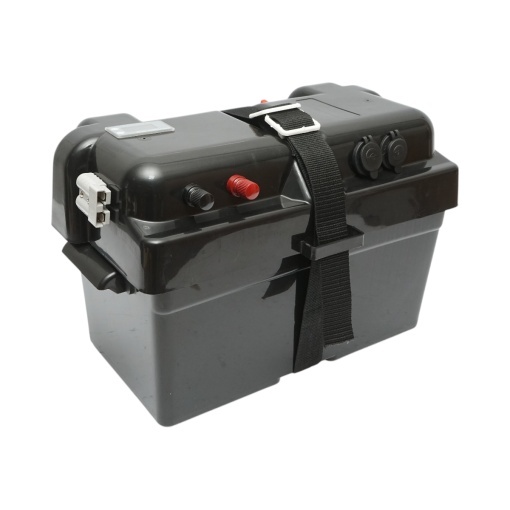 Cutie baterie auto 12V cu voltmetru DC 6-30V, intrerupator alimentare 100A, priza bricheta, afisaj LCD, 2xUSB 350x180x200mm - Img 7