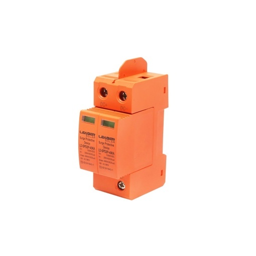 Descarcator supratensiune cu semnalizare sisteme fotovoltaice DC 2P tip C 1000VDC LD-SPD-2P-40kA Leader - Img 2