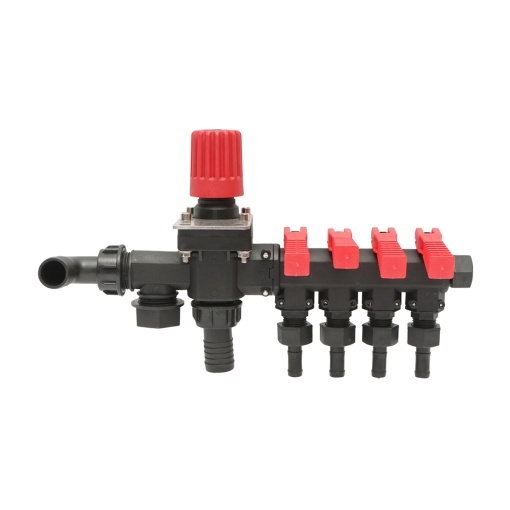 Distribuitor cu 4 cai si manometru cu glicerina pentru erbicidator (compatibil model polonez) - Img 2