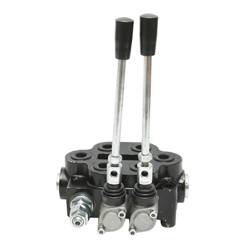 Distribuitor hidraulic cu 2 manete 150 Bar, debit 80L/min M22x1.5mm pentru Tractor Forestier si Graifer - Img 3