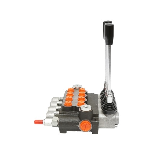 Distribuitor hidraulic cu 4 manete debit 40L/min cu levier inclus -15 /+80 Breckner Germany - Img 2