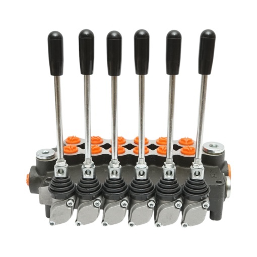 Distribuitor hidraulic cu 6 manete incluse debit 80L/min, 15 /+80 Breckner Germany - Img 4