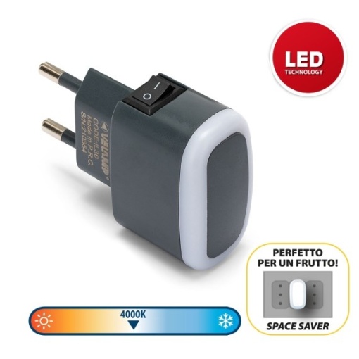 FROOT: Veioza LED de noapte cu intrerupator ON/OFF. Antracit - Img 4