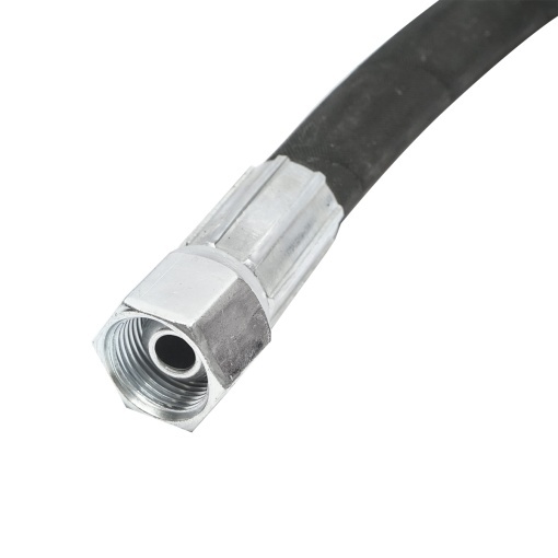 Furtun presiune 3400mm hidraulic 2SN DN10 sertizat cu armaturi 90 grade M20x1,5 si armatura dreapta M20x1,5 - Img 2