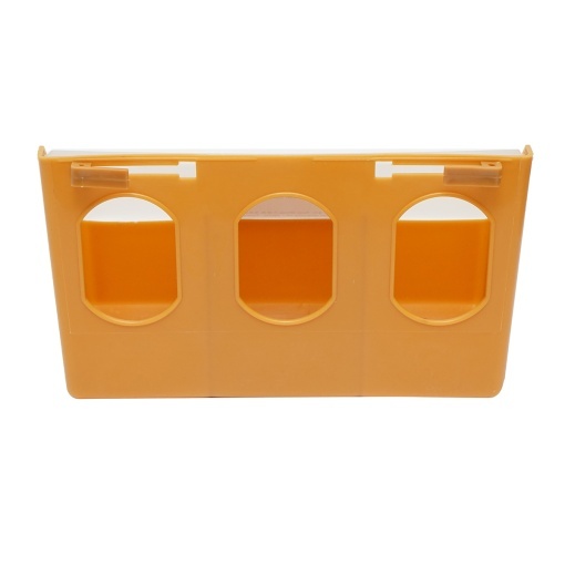 Hranitoare porumbei din plastic rabatabila, 3 compartimente 25x9x14cm - Img 2