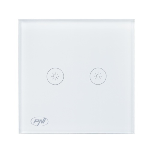 Intrerupator dublu cu touch si dimmer PNI SafeHome DIM202, 2X700W, Live Wire, fara nul, sticla - Img 6
