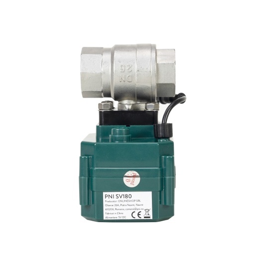 Kit anti-inundatie Valva inteligenta pentru apa PNI SV180 conectivitate Wi-Fi + Detector inundatie inteligent PNI Safe House HS527 - Img 2