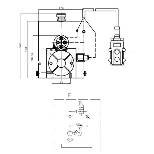 Kit complet instalatie basculare cilindru, suport metalic si pompa 12T Breckner Germany - Img 16