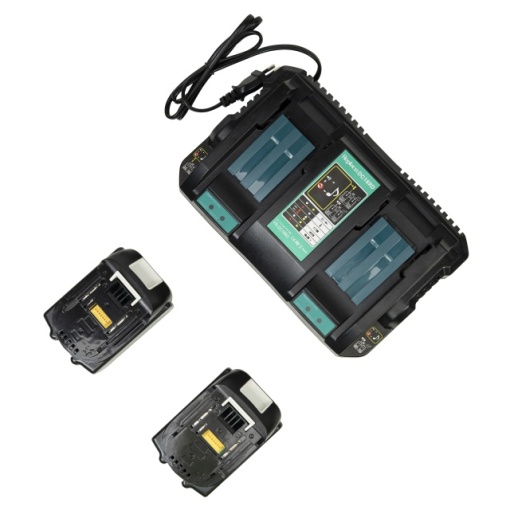 Kit incarcator dublu cu acumulatori PNI DCH218, cu doua porturi USB, include 2 acumulatori 18V 5Ah - Img 5