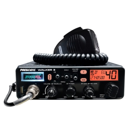 Kit Statie radio CB President WALKER II ASC + Antena CB PNI ML70, lungime 70cm, 26-30MHz, 200W - Img 7