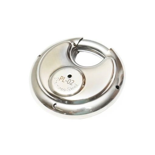 Lacat tip disc din otel inoxidabil cu 2 chei - Img 3