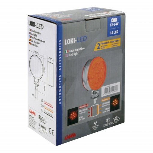 Lampa cu 2 functii - intermitenta si fixa (Rosu/Portocaliu) - Img 3