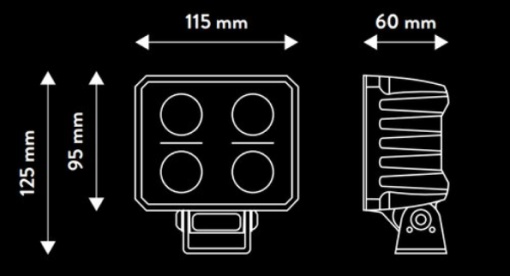 Lampa de lucru 40W 9-36V 4 led-uri 3000K, 4500K, 6000K 3 ANI GARANTIE - Img 5